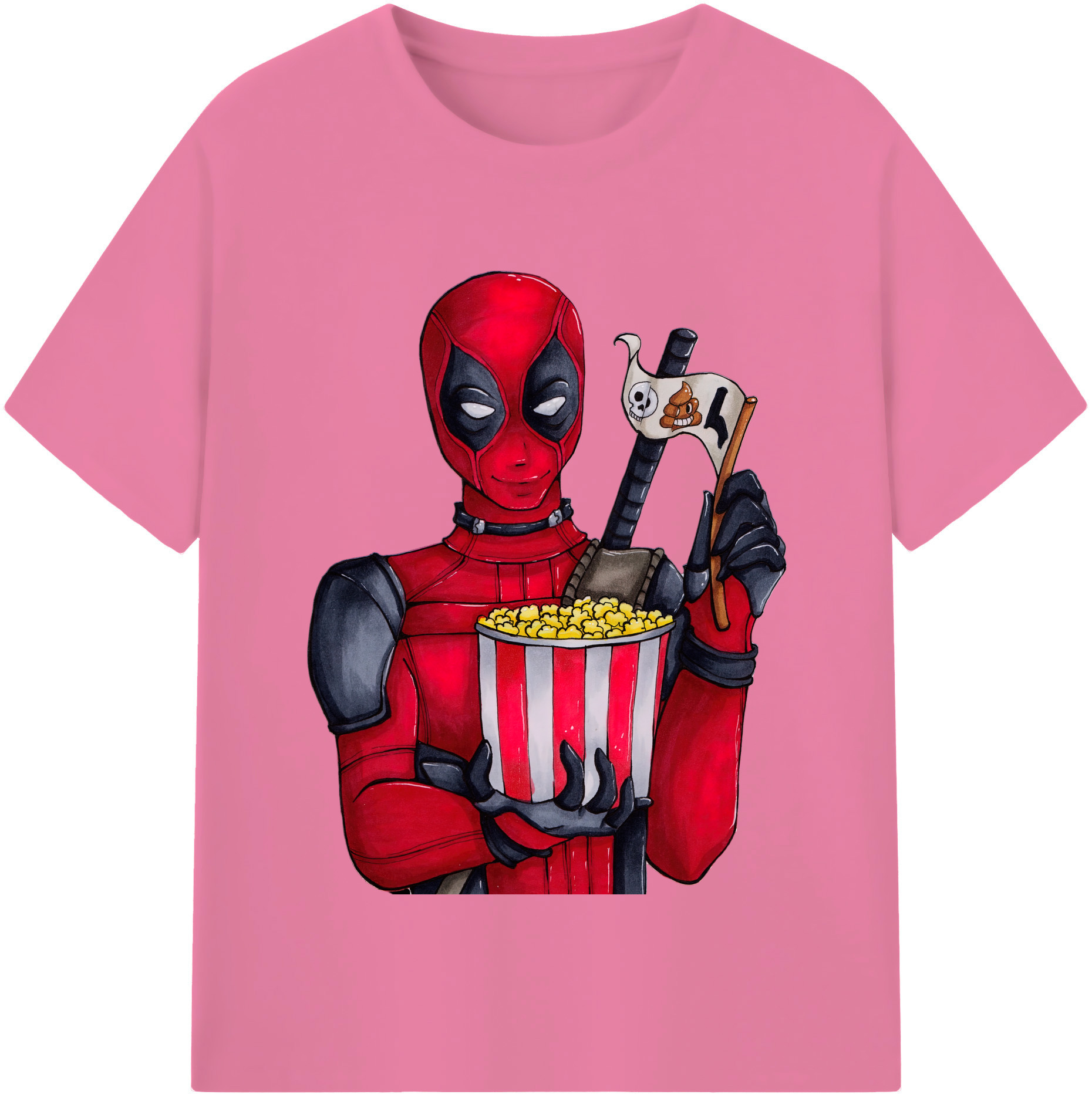 （画像用） Deadpool デッドプール 綿100％半袖Tシャツ（フロントプリント）